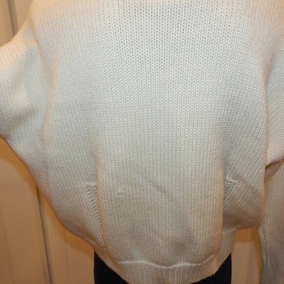 Demylee New York Peyton Wool Cotton Blend Knit Ivory Cream Cardigan Sweater XS - Picture 8 of 15